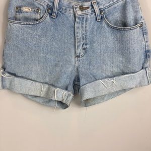 Mom Jeans Cut Off High Waisted Riders Shorts 90s